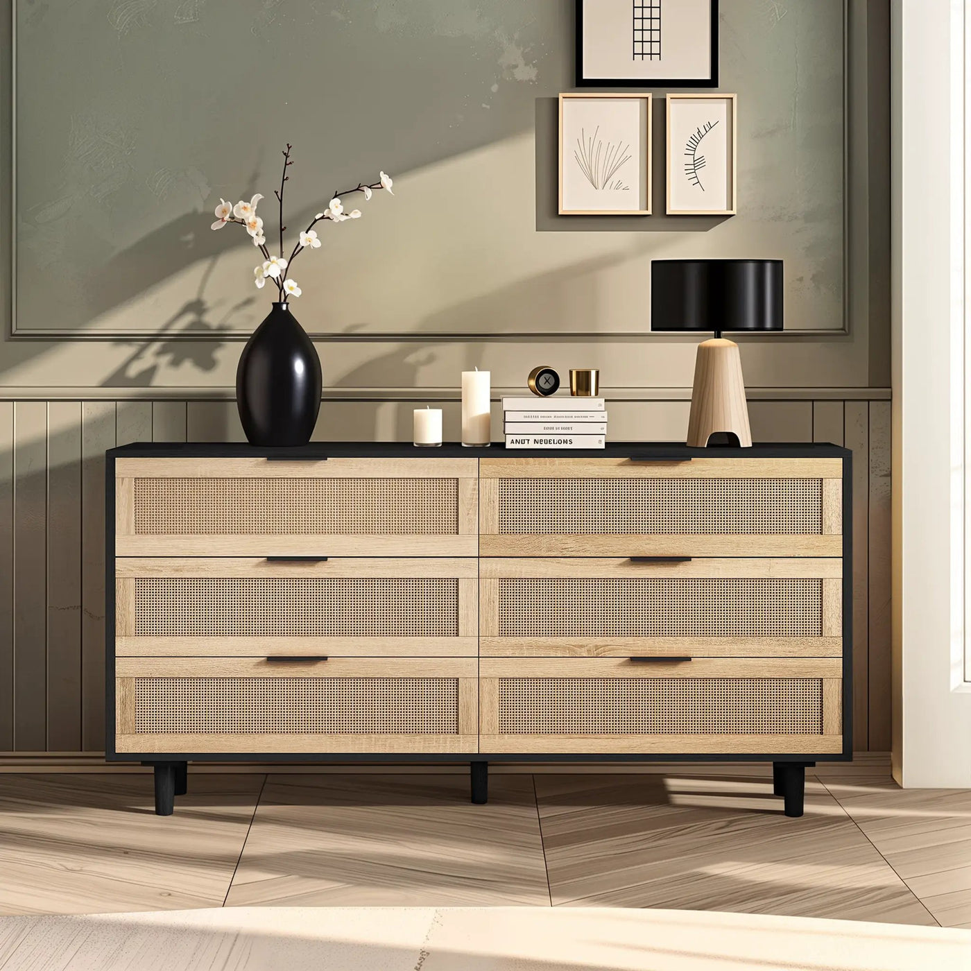 59.06" 6-Drawers Rattan Storage Cabinet by HouseOfZazla