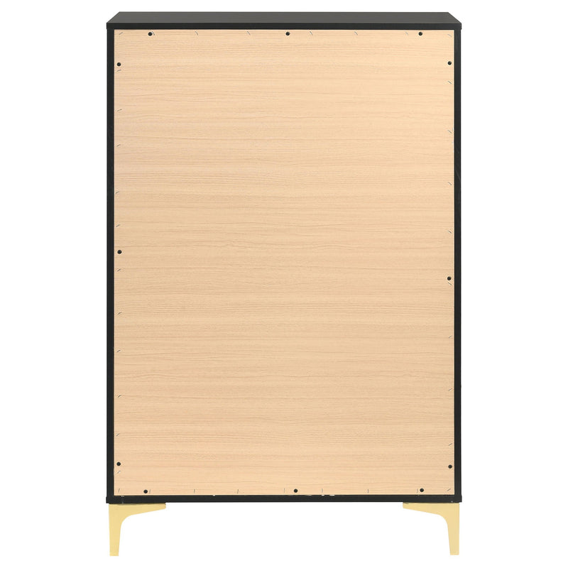 Kendall 5-drawer Bedroom Chest Black by Unique Piece Furniture