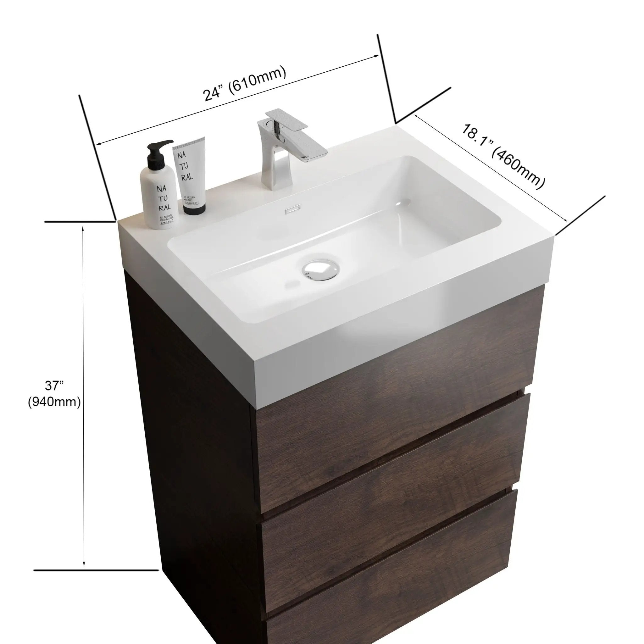 Alice - Bathroom Vanity With Large Storage, Freestanding by Unique Piece Furniture