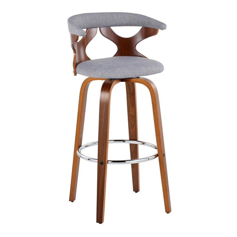 Gardenia - Mid Century Modern Fixed Height Barstool With Swivel With Round Footrest (Set of 2) by Unique Piece Furniture
