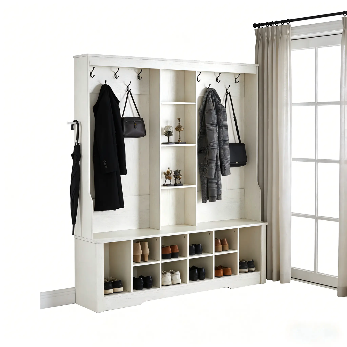 Itaar Hall Tree with Bench and Shoe Storage by HouseOfZazla