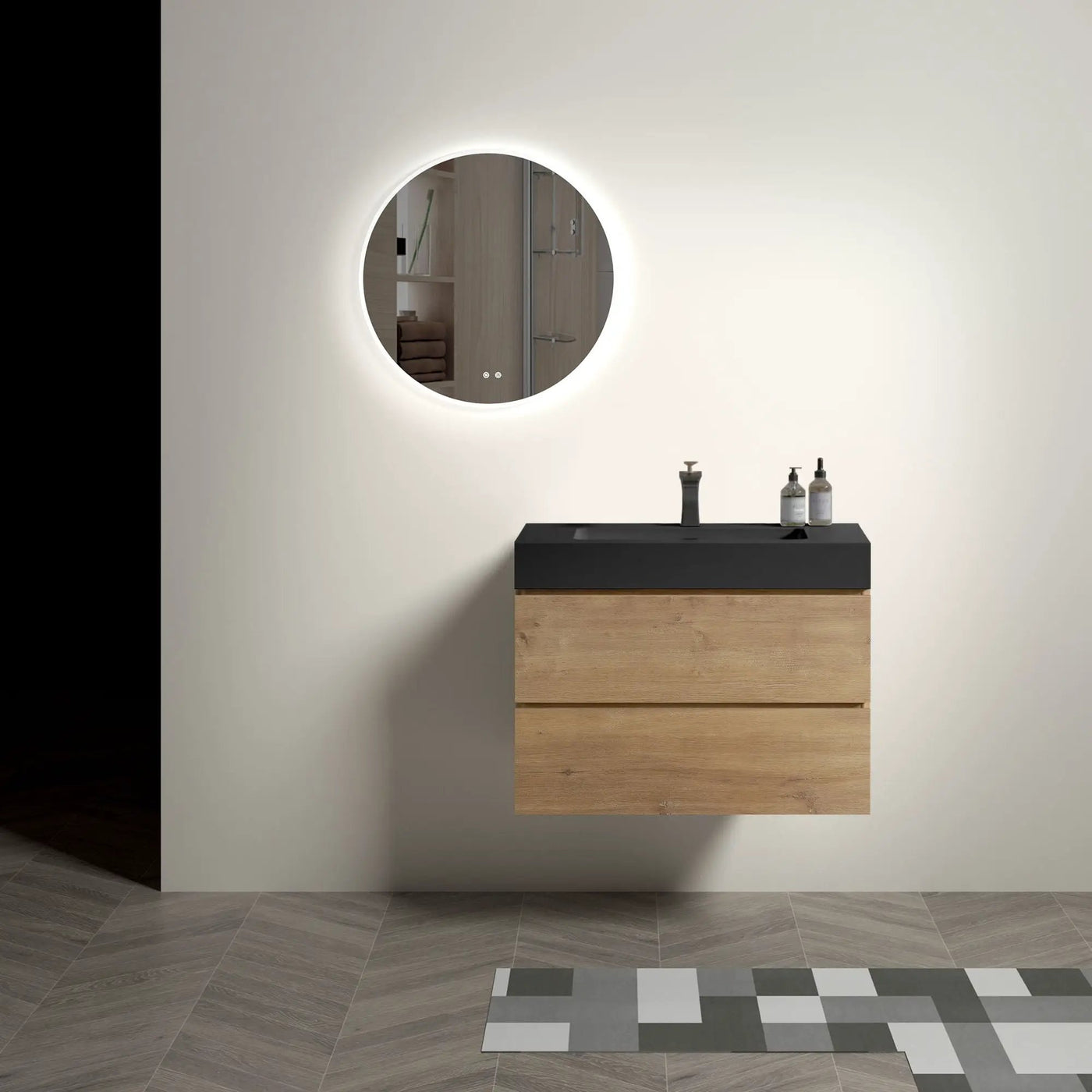 Alice Natural Oak Bathroom Vanity With Sink by HouseOfZazla