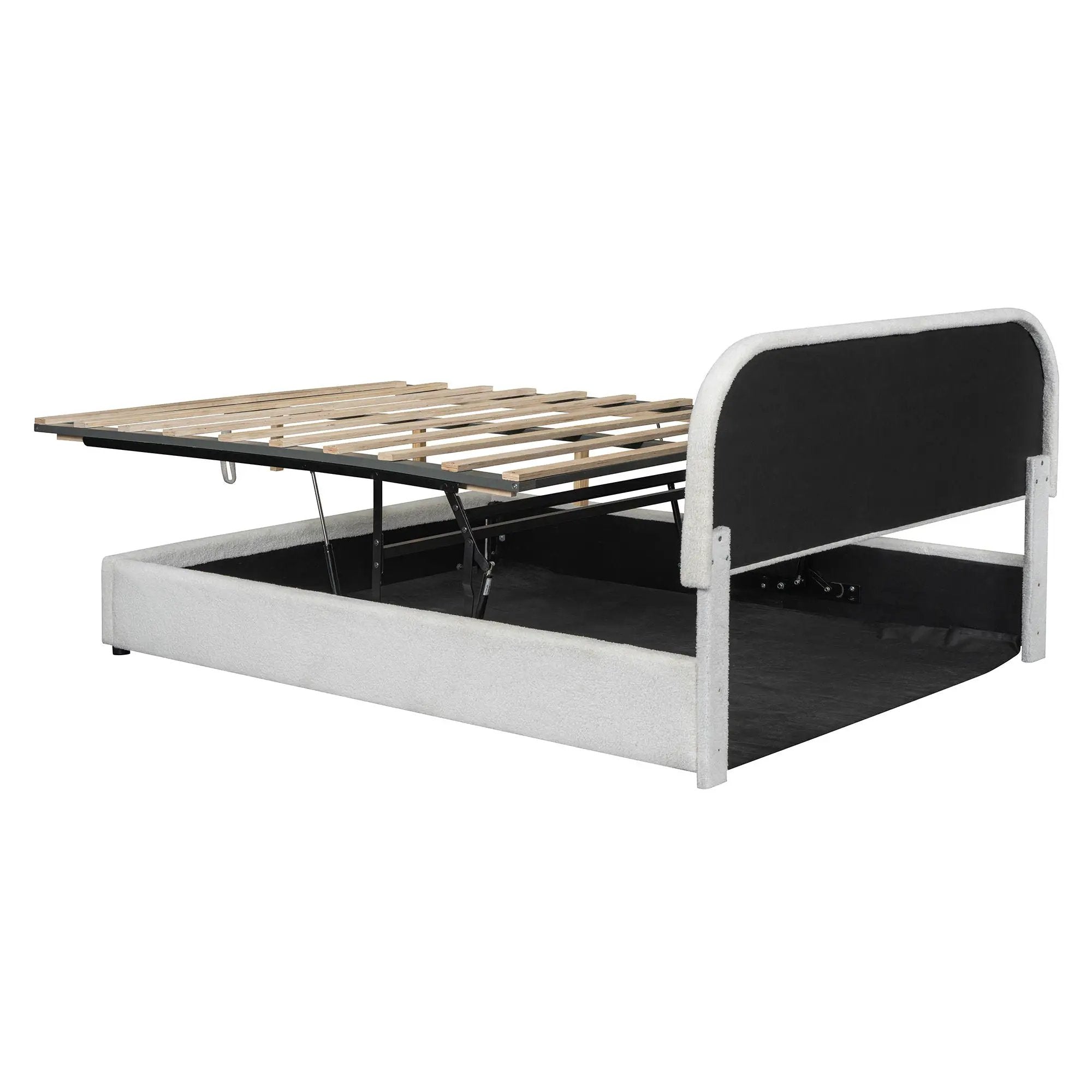 Upholstered Platform Bed With Hydraulic Storage System by Unique Piece Furniture