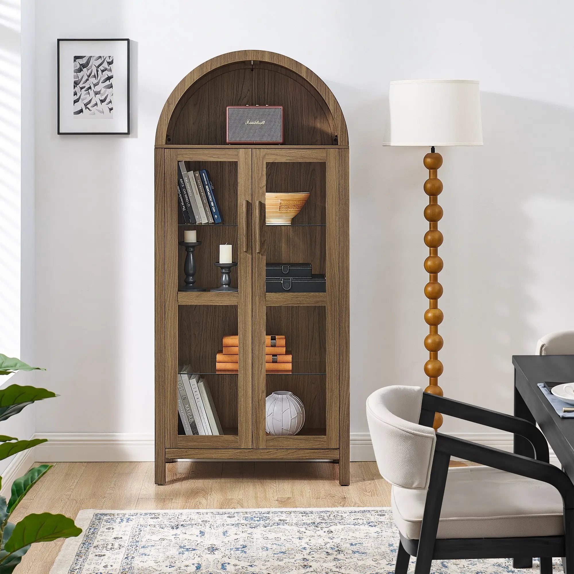 High Arched Storage Cabinet with Lamp by HouseOfZazla