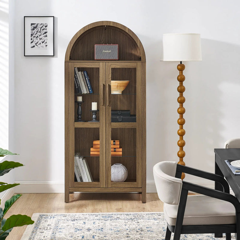 High Arched Storage Cabinet with Lamp by HouseOfZazla