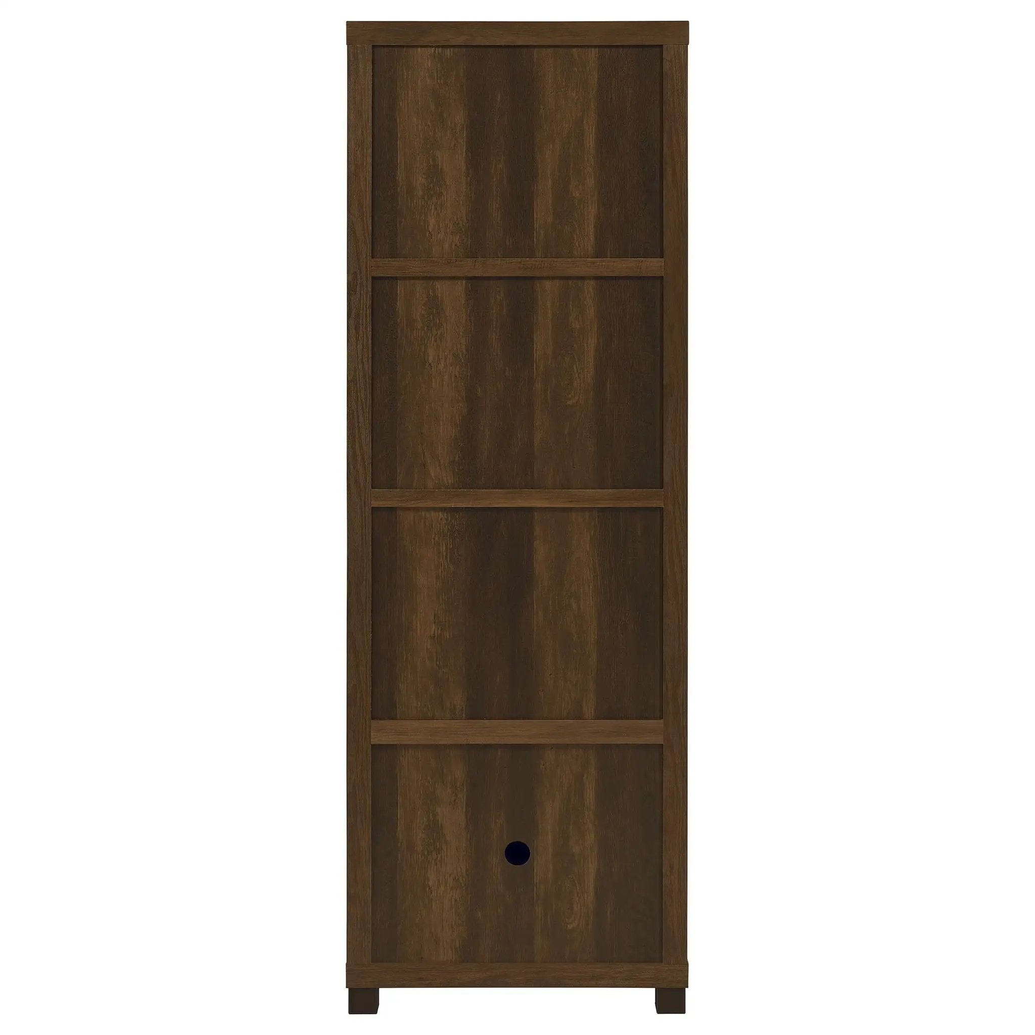 Sachin 3-shelf Engineered Wood Media Tower Dark Pine by Unique Piece Furniture