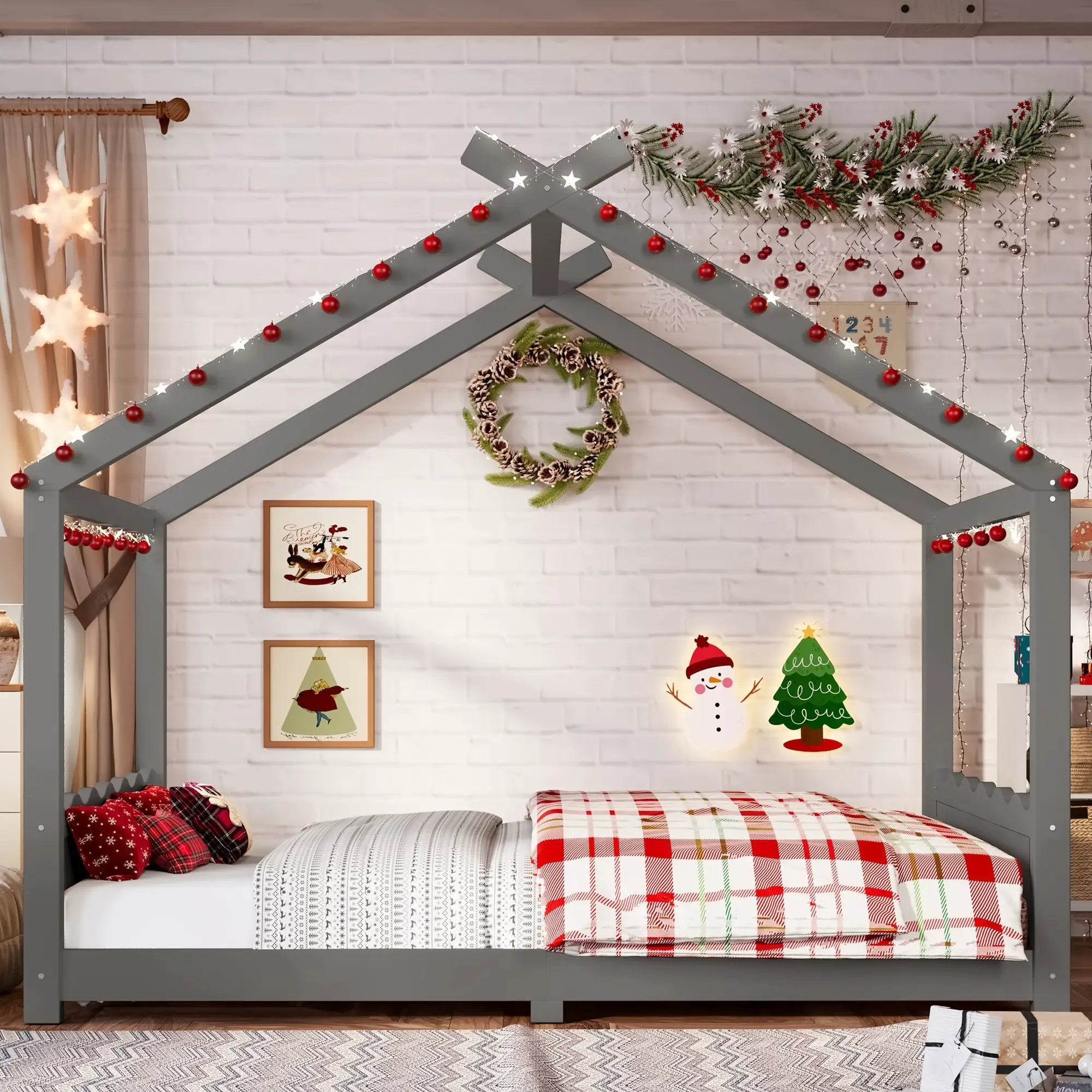 Full House Floor Bed with Support Slats by HouseOfZazla