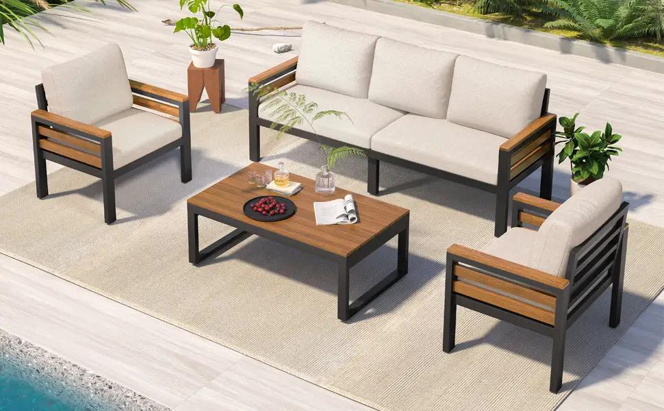 Go 4-Piece Outdoor Furniture Sofa Set by HouseOfZazla