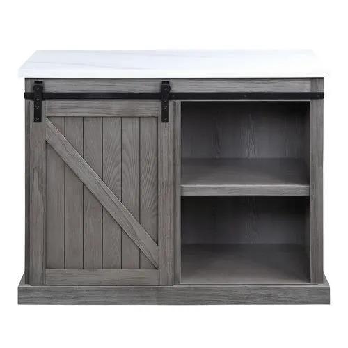 Gauri - Kitchen Island - Marble Top Top & Gray Oak by Unique Piece Furniture