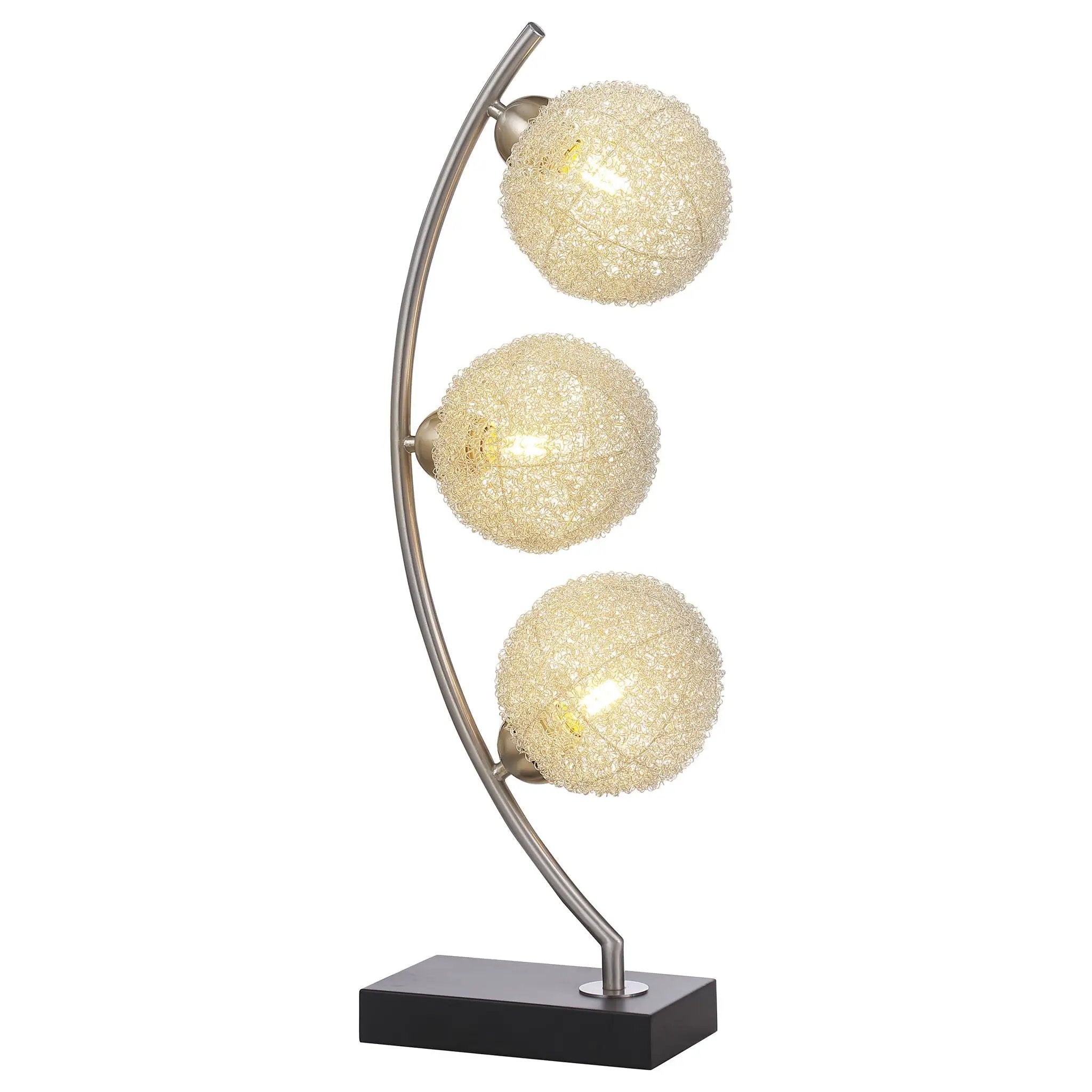 Claudia 30-inch Woven Spherical Metal Table Lamp Black by Unique Piece Furniture
