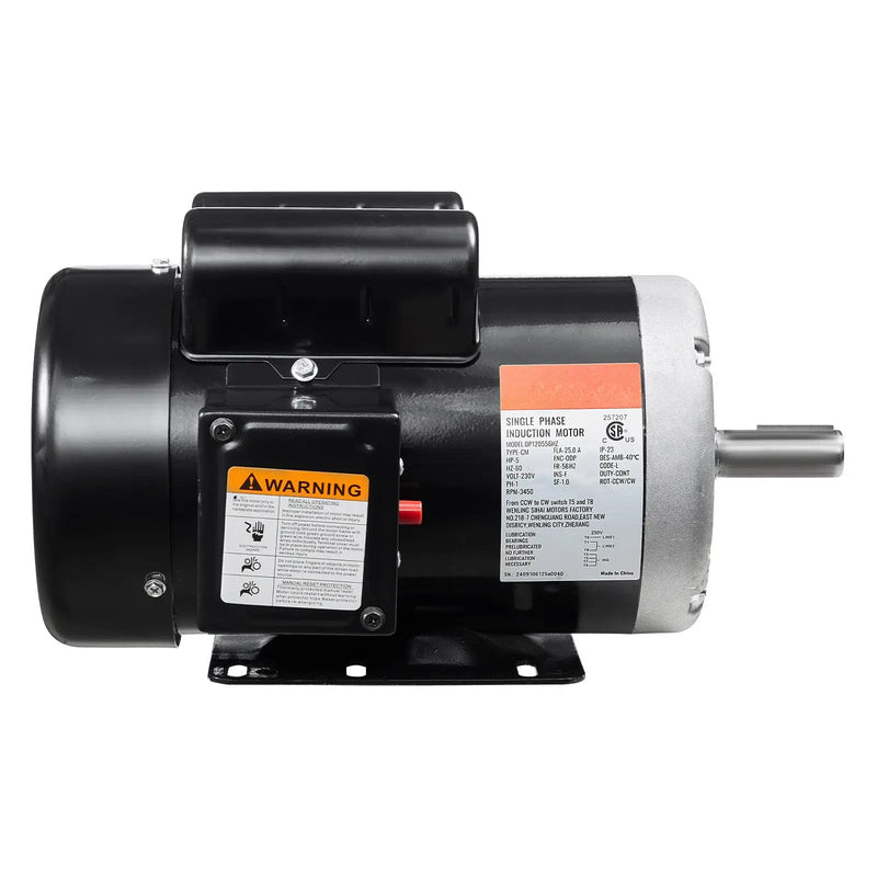 5HP Air Compressor Electric Motor 230V 25A 3450RPM CW/CCW Rotation by HouseOfZazla