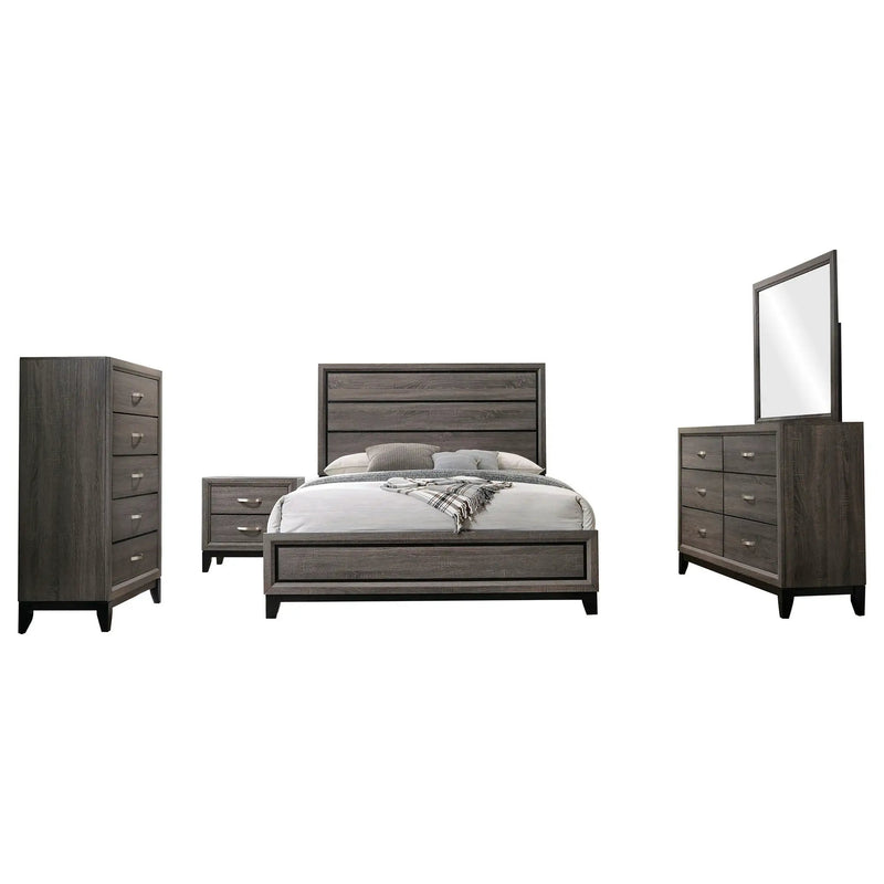 Watson Five-piece Queen Bedroom Set Grey Oak by Unique Piece Furniture