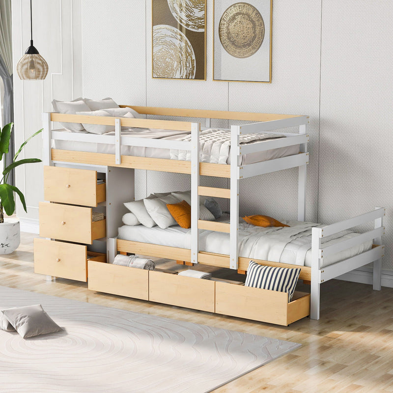 Loft Bunk Bed With Drawers And Ladder by Unique Piece Furniture