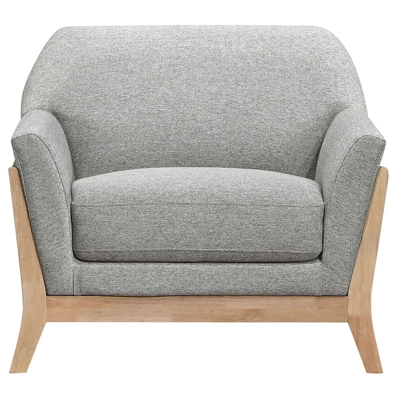 Vaughn Fabric Upholstered Flared Arm Accent Chair Grey by Unique Piece Furniture
