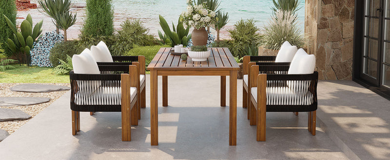 U_STYLE Luxury 5-Piece Outdoor Patio Dining Set for 4 by HouseOfZazla