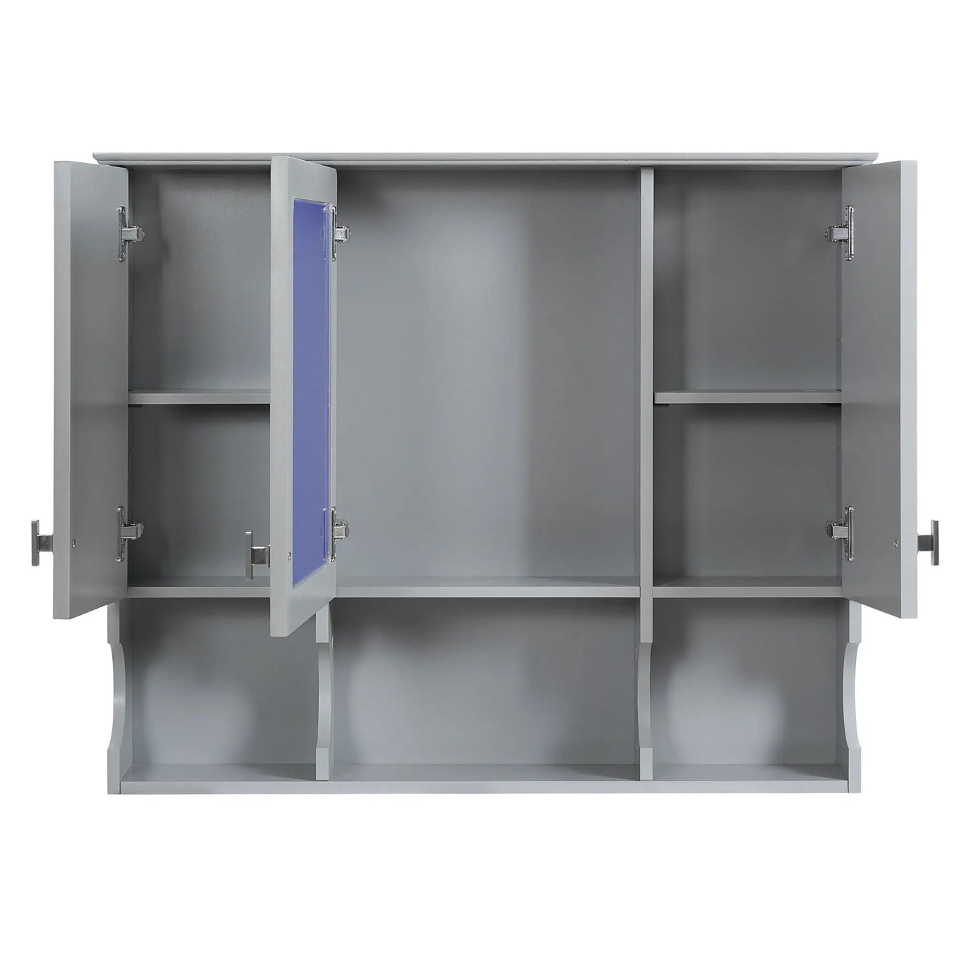Wall Mounted Bathroom Medicine Wall Cabinet With Mirror & Open Shelves by HouseOfZazla