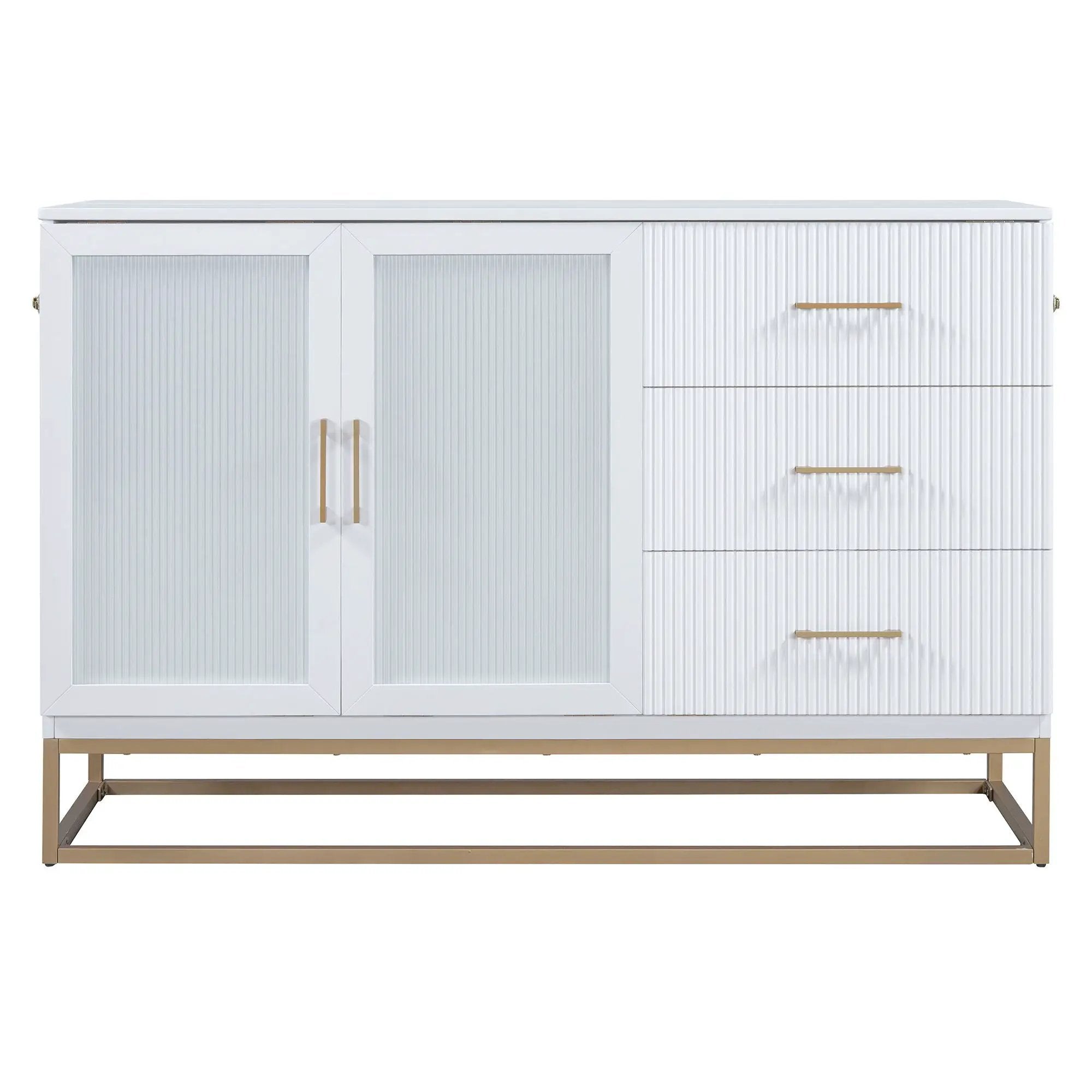 Murphy Bed With Frosted Glass Doors Design, Fake Drawers, Metal Legs by HouseOfZazla