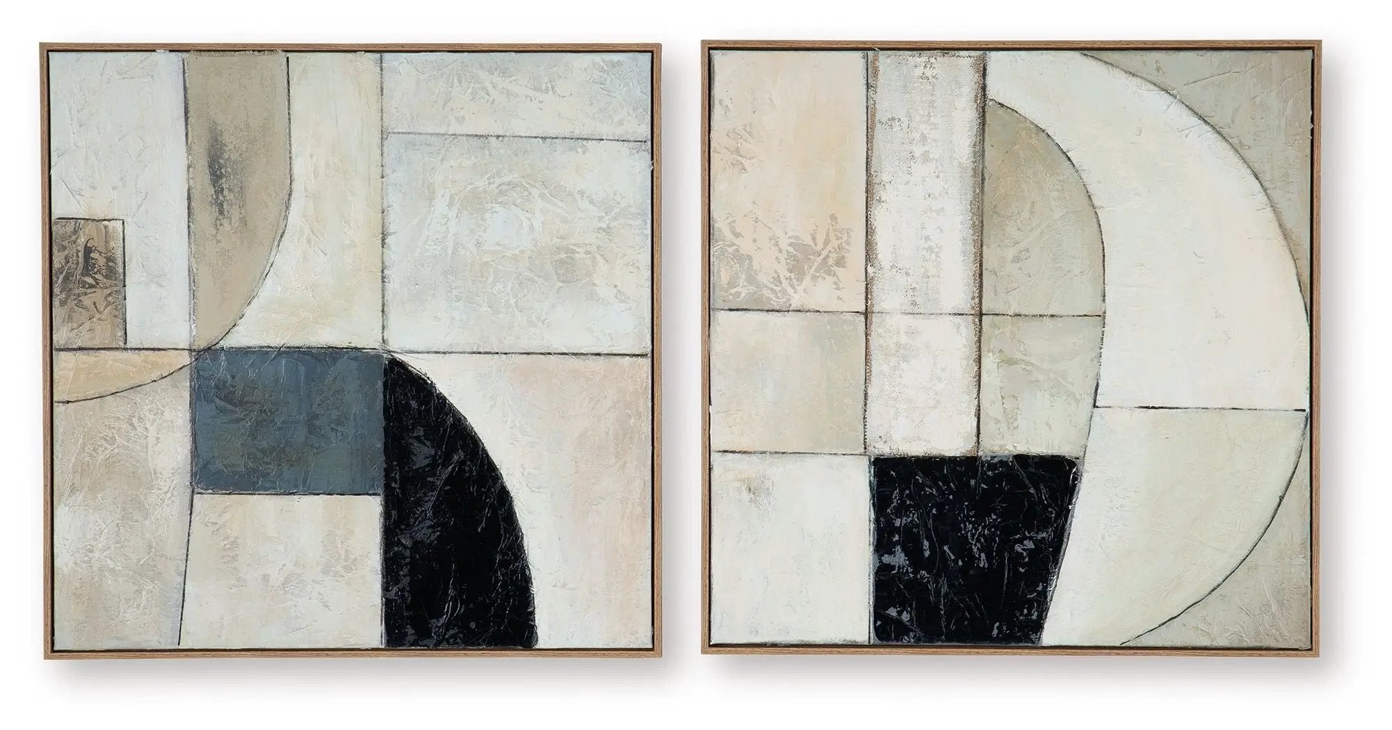 Bexlen - Wall Art Set (Set of 2) - Tan / Taupe / Black by Unique Piece Furniture