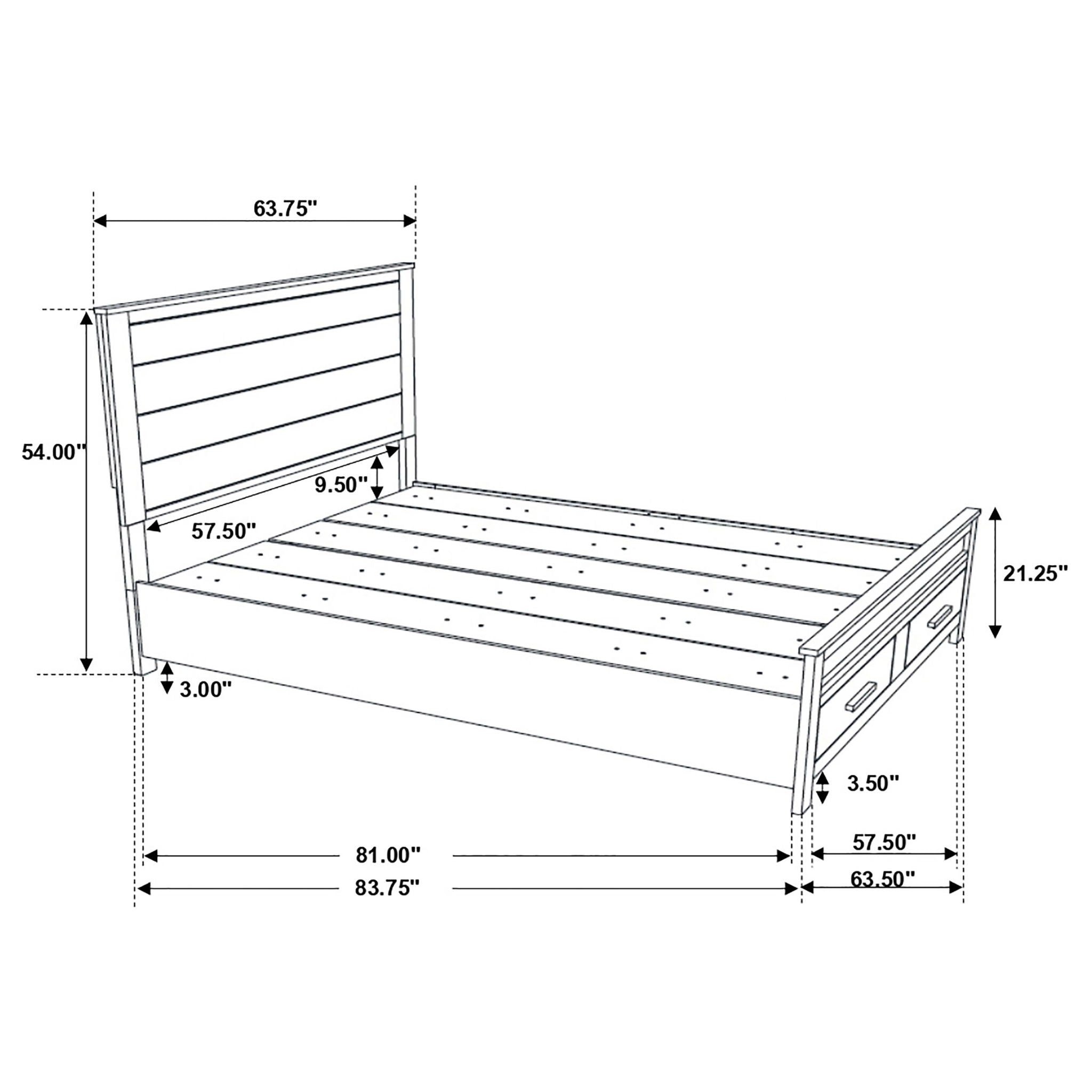 Queen Storage Bed With Platform Design And Drawer Storage - Brown by HouseOfZazla