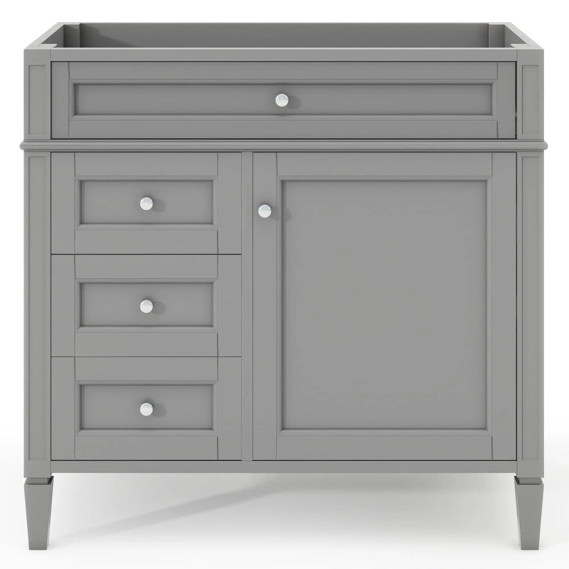 Bathroom Vanity With 2 Drawers And Tip-Out Drawer, Storage Cabinet by HouseOfZazla