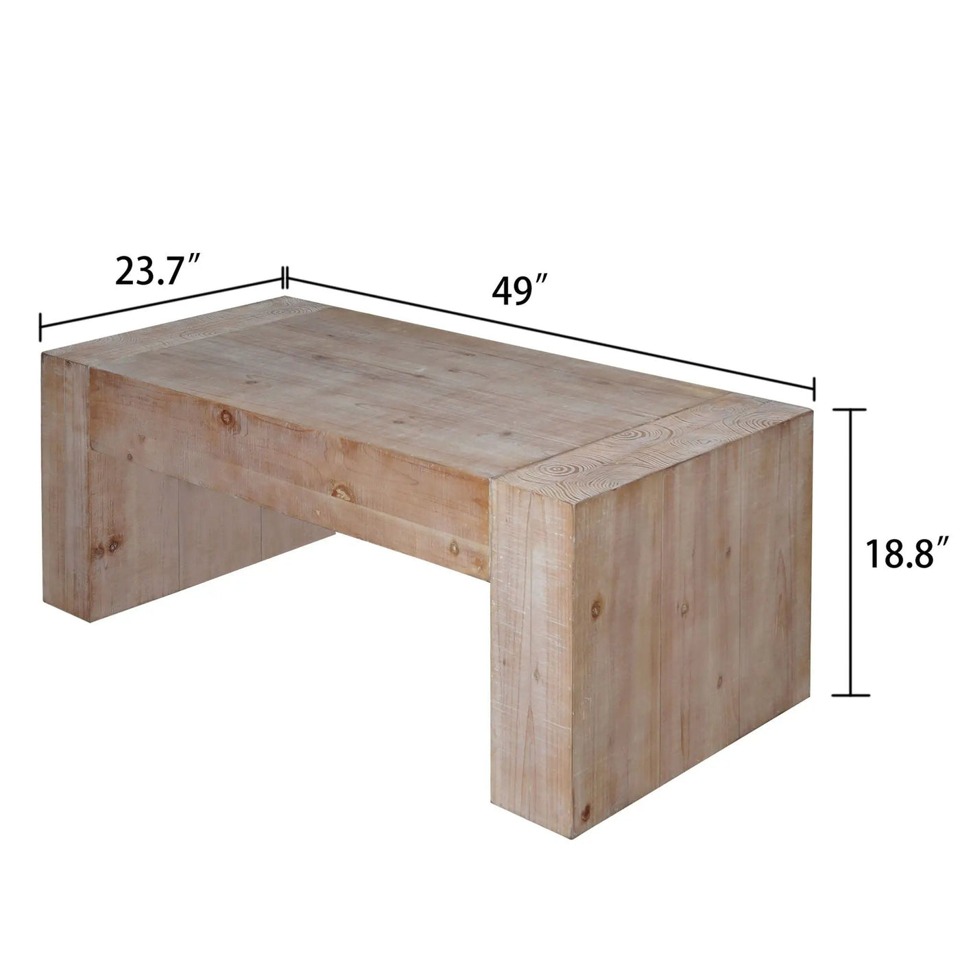 Modern Farmhouse Living Room Block Leg Coffee Table by HouseOfZazla