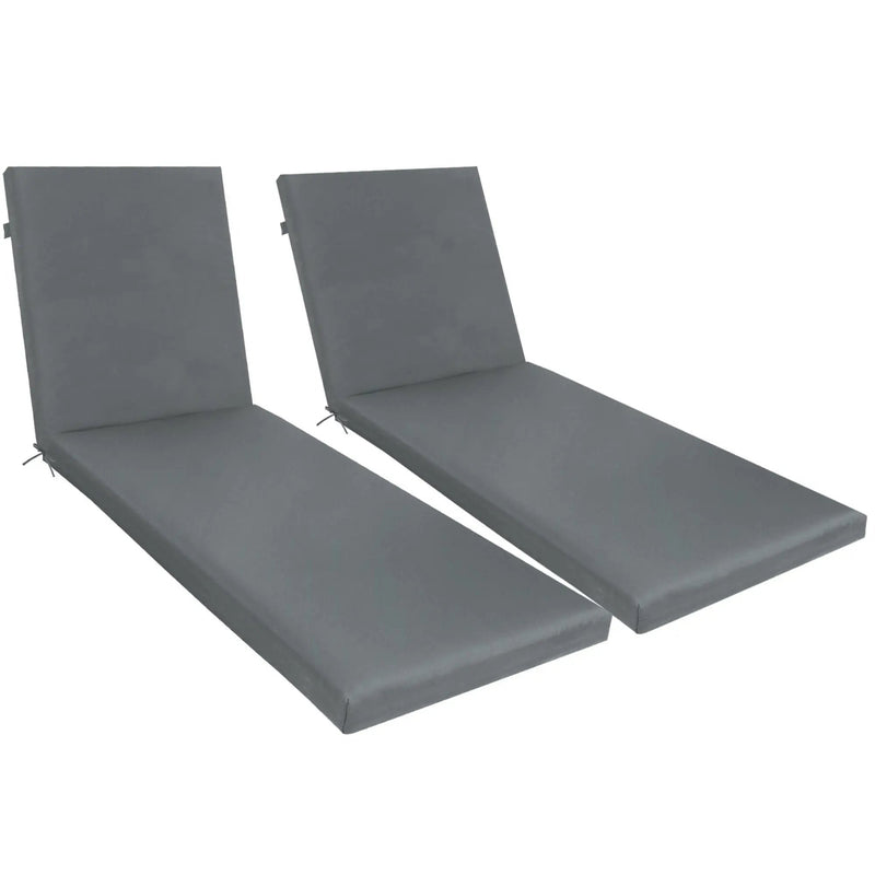2 Piece Outdoor Chaise Lounge Cushion Set, Replacement Cushions For Patio Furniture by HouseOfZazla
