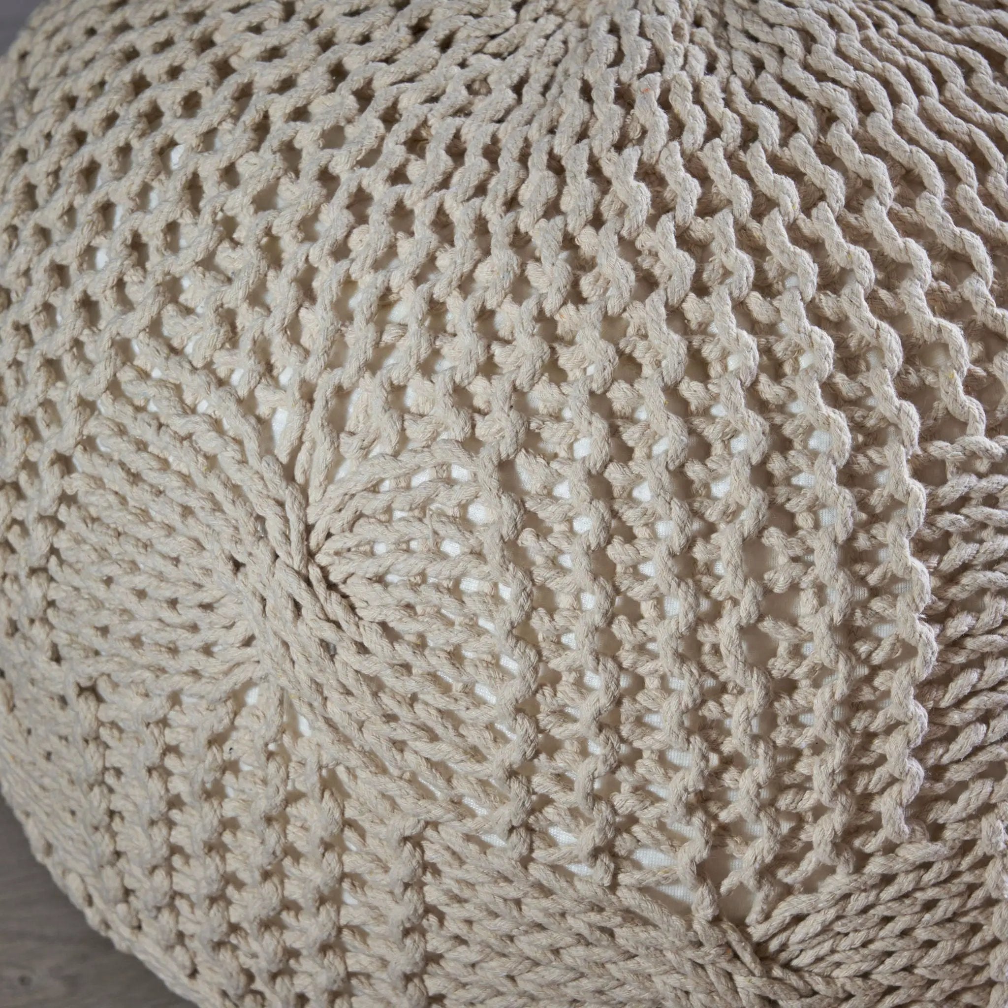 Bordeaux - Knitted Round Pouf by Unique Piece Furniture