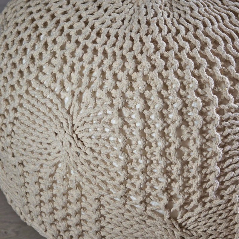 Bordeaux - Knitted Round Pouf by HouseOfZazla