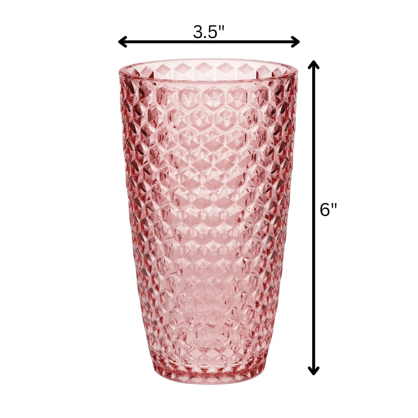 Leading Ware Diamond Cut Acrylic Drinking Glasses (Set of 4) by HouseOfZazla