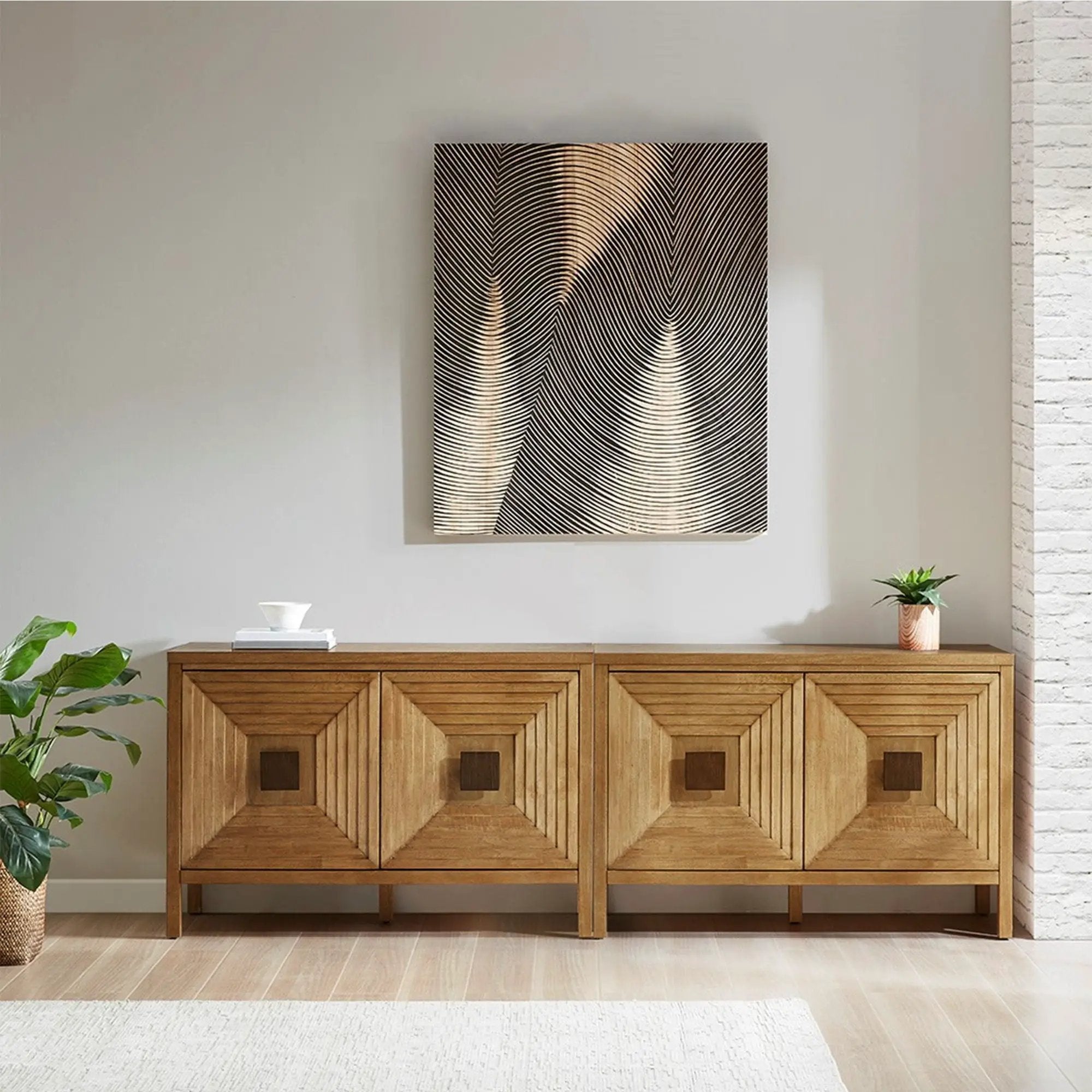 Accent Cabinet With Adjustable Shelves - Natural by HouseOfZazla
