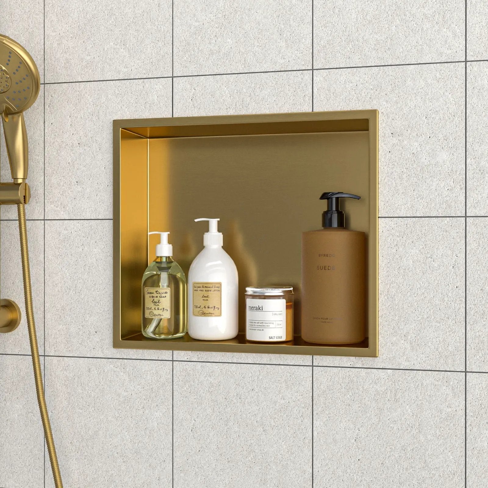 Stainless Steel Shower Niche With Seamless Design For Bathroom Storage by HouseOfZazla