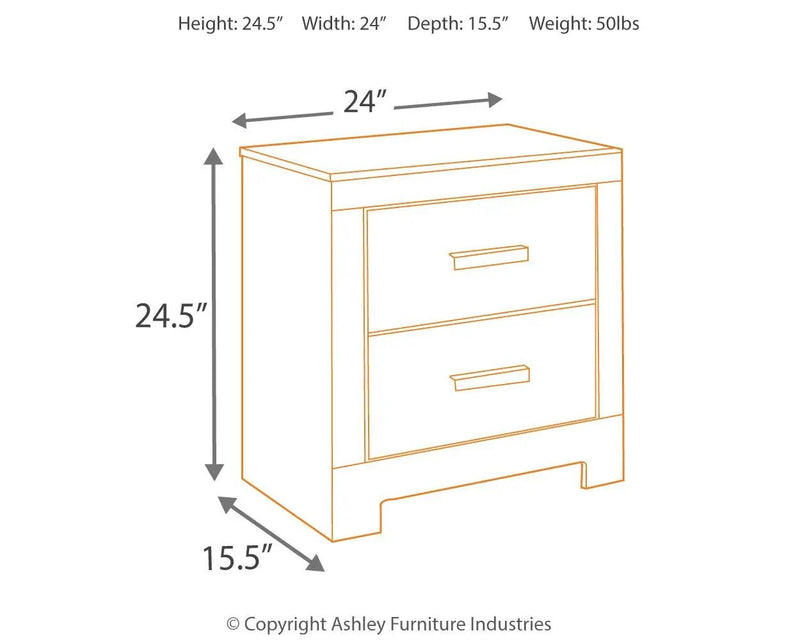 Culverbach - Two Drawer Night Stand - Gray by Unique Piece Furniture