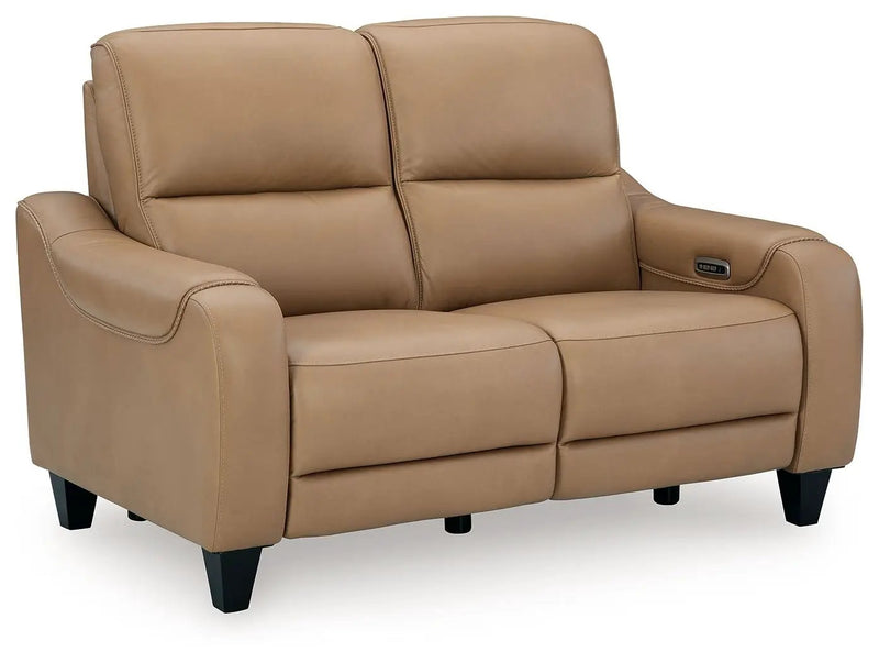 Mosswell - Power Reclining Loveseat With Adj Headrest - Toffee by Unique Piece Furniture