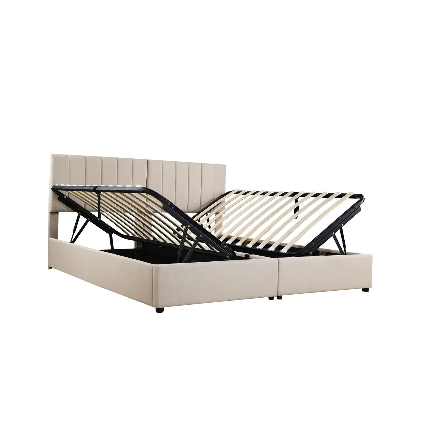 Upholstered Platform Bed With A Hydraulic Storage System by Unique Piece Furniture
