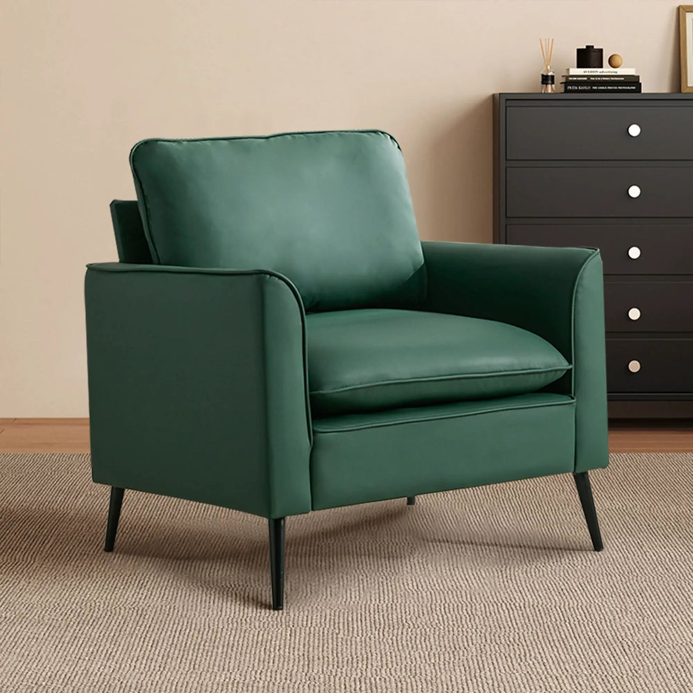 Nordic Retro Light Luxury Upholstered Sofa Chair by Unique Piece Furniture