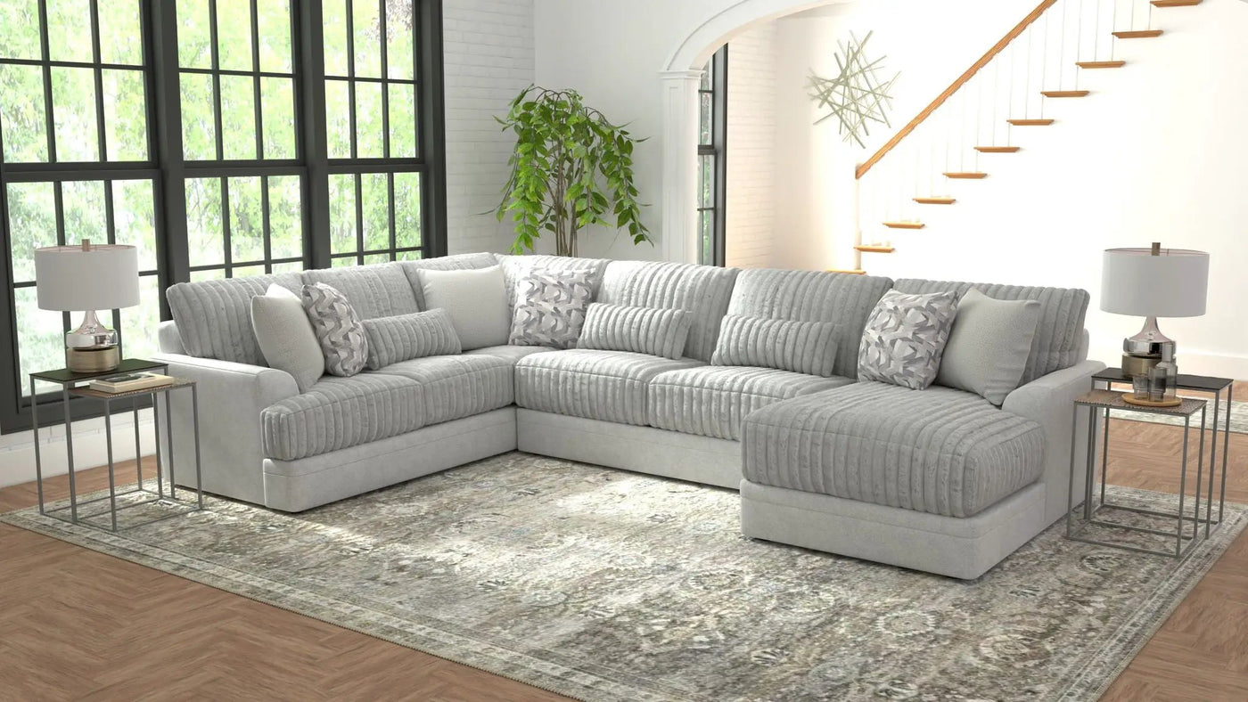 Titan - Sectional With Comfort Coil Seating And Accent Pillows Included by Unique Piece Furniture