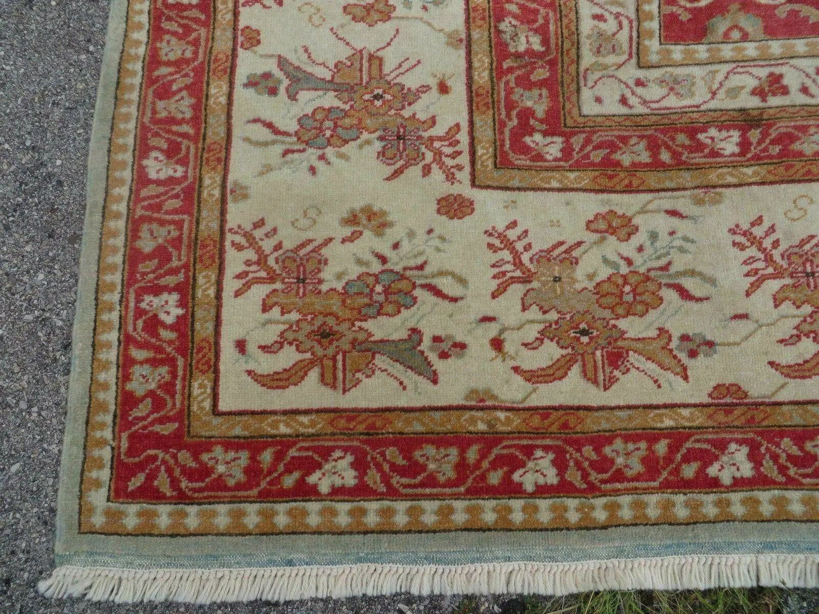 12' X 18' Palace Size Handmade Egyptian Wool Rug Carpet Soft Colors Red & Beige by Jewel Rugs
