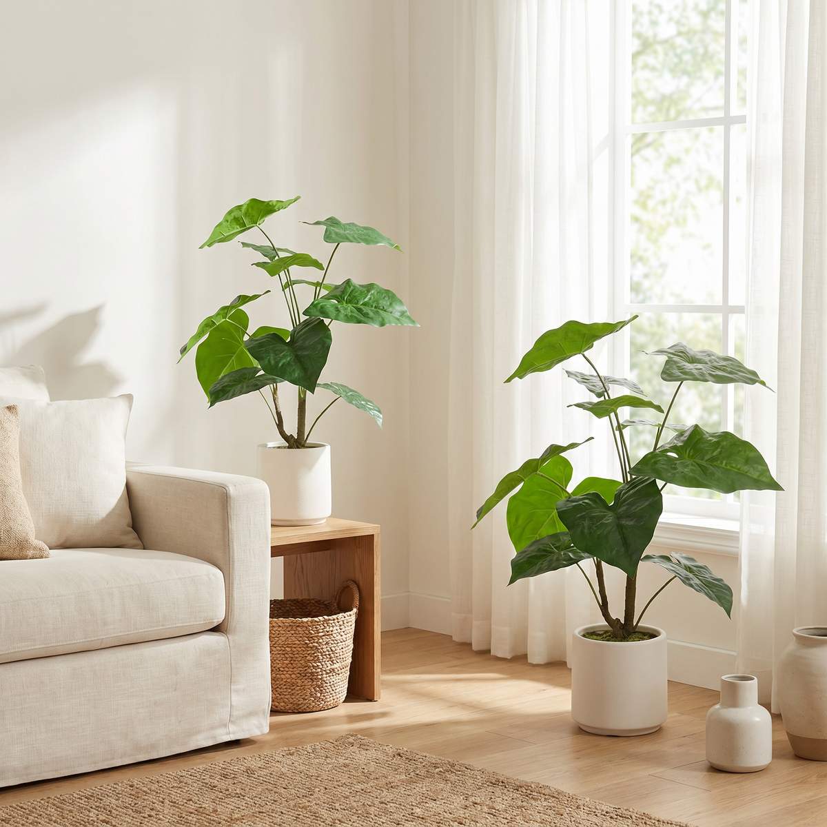 30'' Artificial Tropical Alocasia Leaf Plant by HouseOfZazla