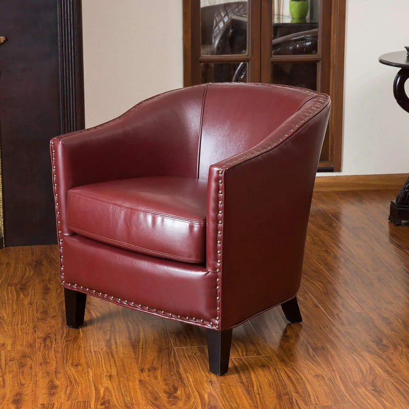 Enigmatica Upholstered Club Chair with Nailhead Trim by HouseOfZazla