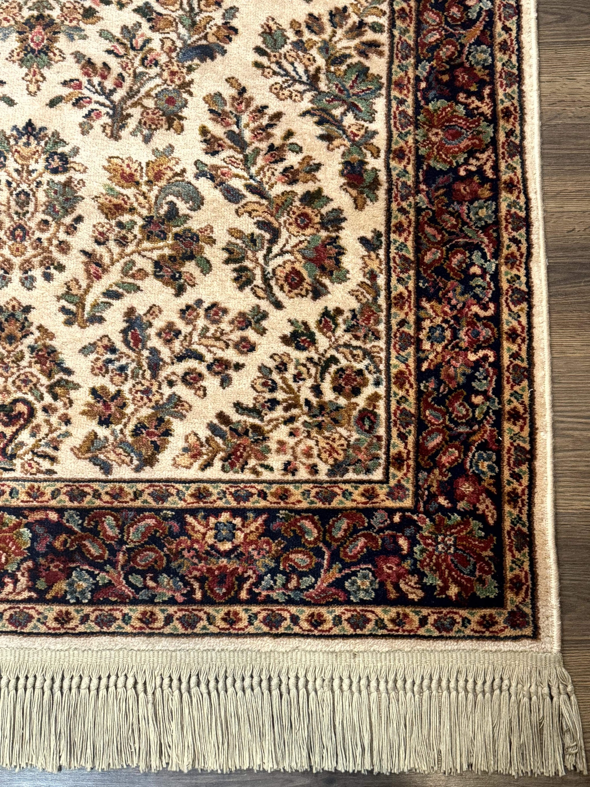 4x6 Karastan Rug Ivory Sarouk #760, Wool Vintage Original 700 Series by Jewel Rugs