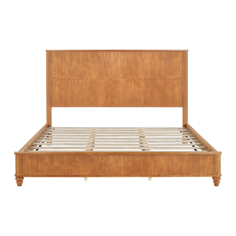 Platform Bed Frame With Tall Headboard by HouseOfZazla