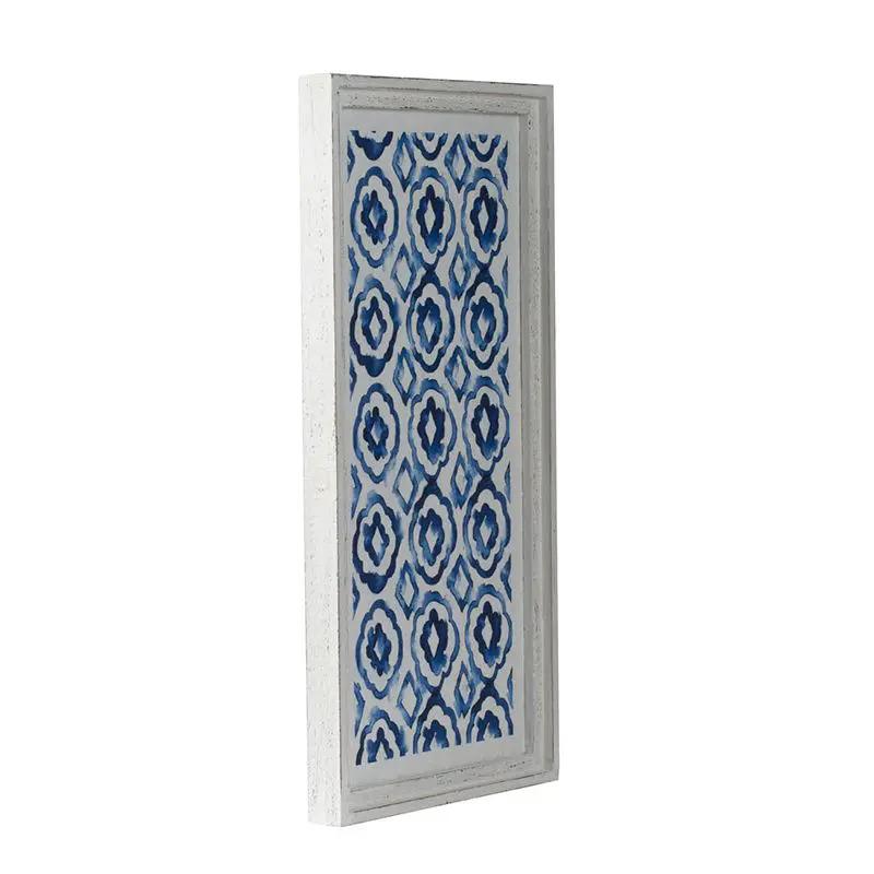 Hanging Sculptures, Modern Wall Art Decor (Set of 2) - White / Blue by HouseOfZazla