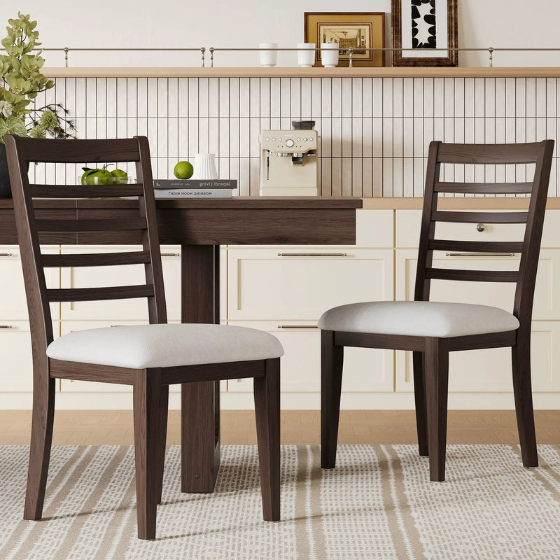 Upholstered Armless Chairs With High Ladder Back by HouseOfZazla