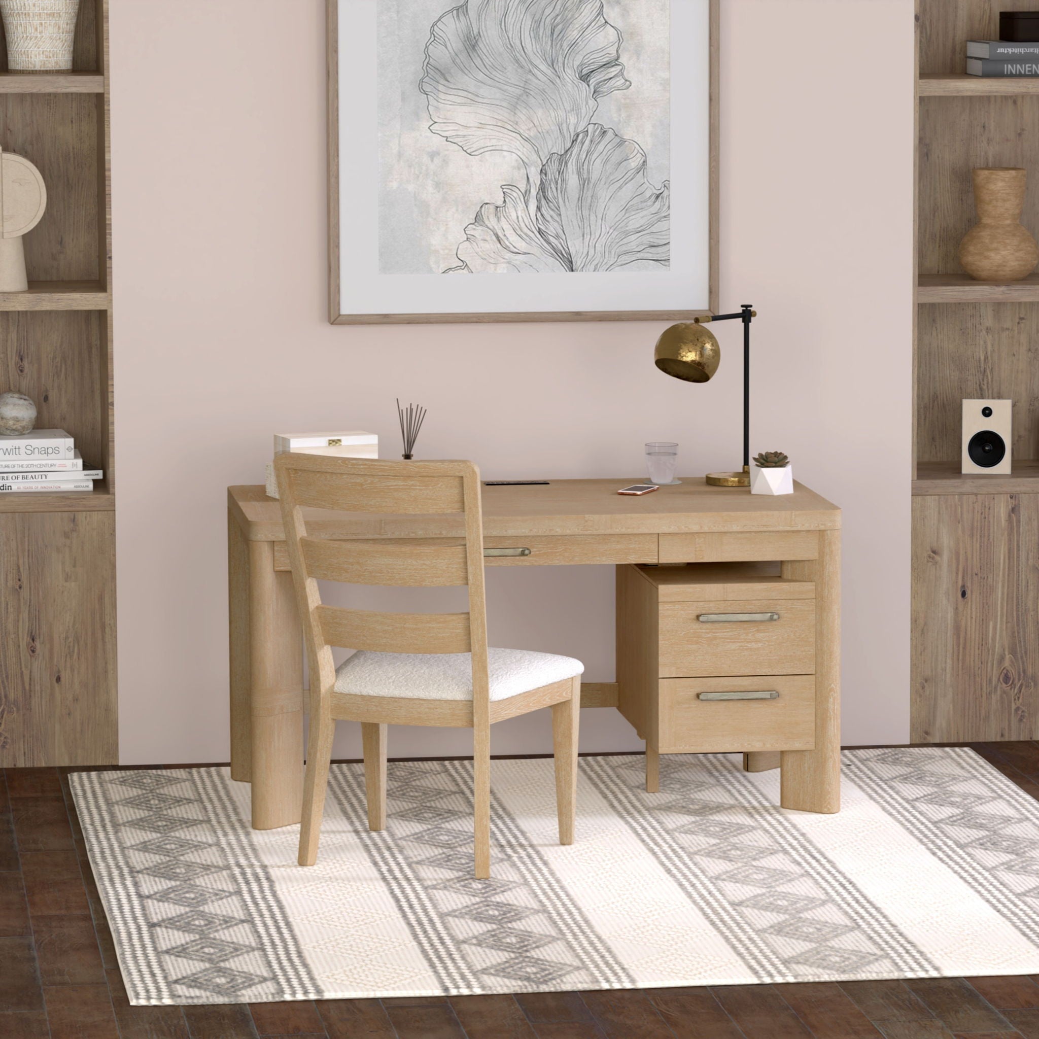 Desk - Tan - Wood by HouseOfZazla