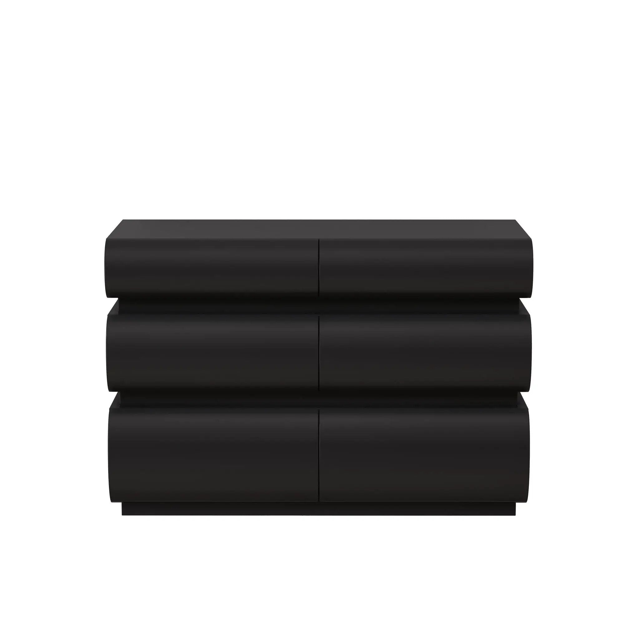 Minimalist Modern 6 Drawer Dresser, Handle Free Design With Wide Storage by Unique Piece Furniture
