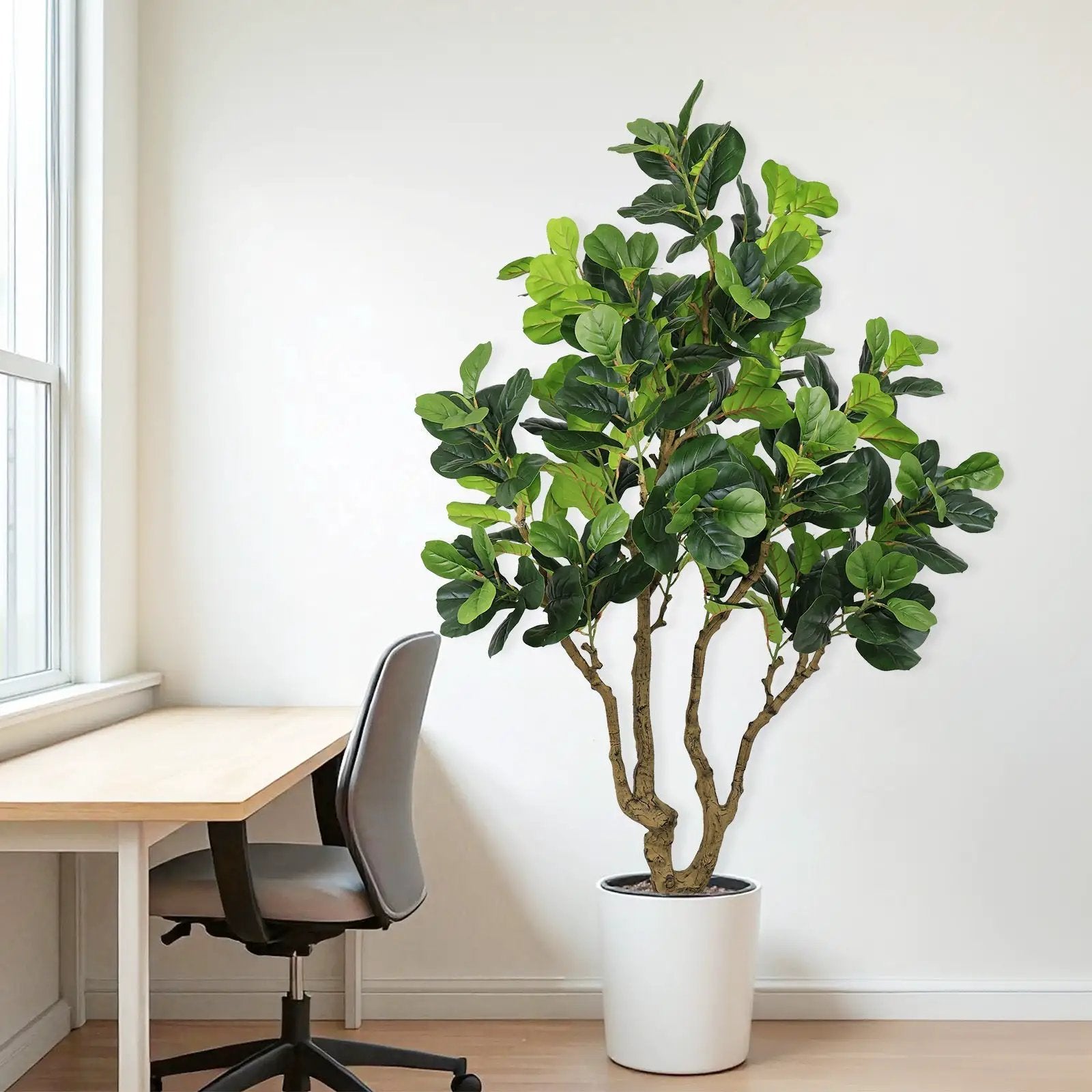 7FT Tall Artificial Banyan Tree Silk Plant – Large Faux Greenery by HouseOfZazla