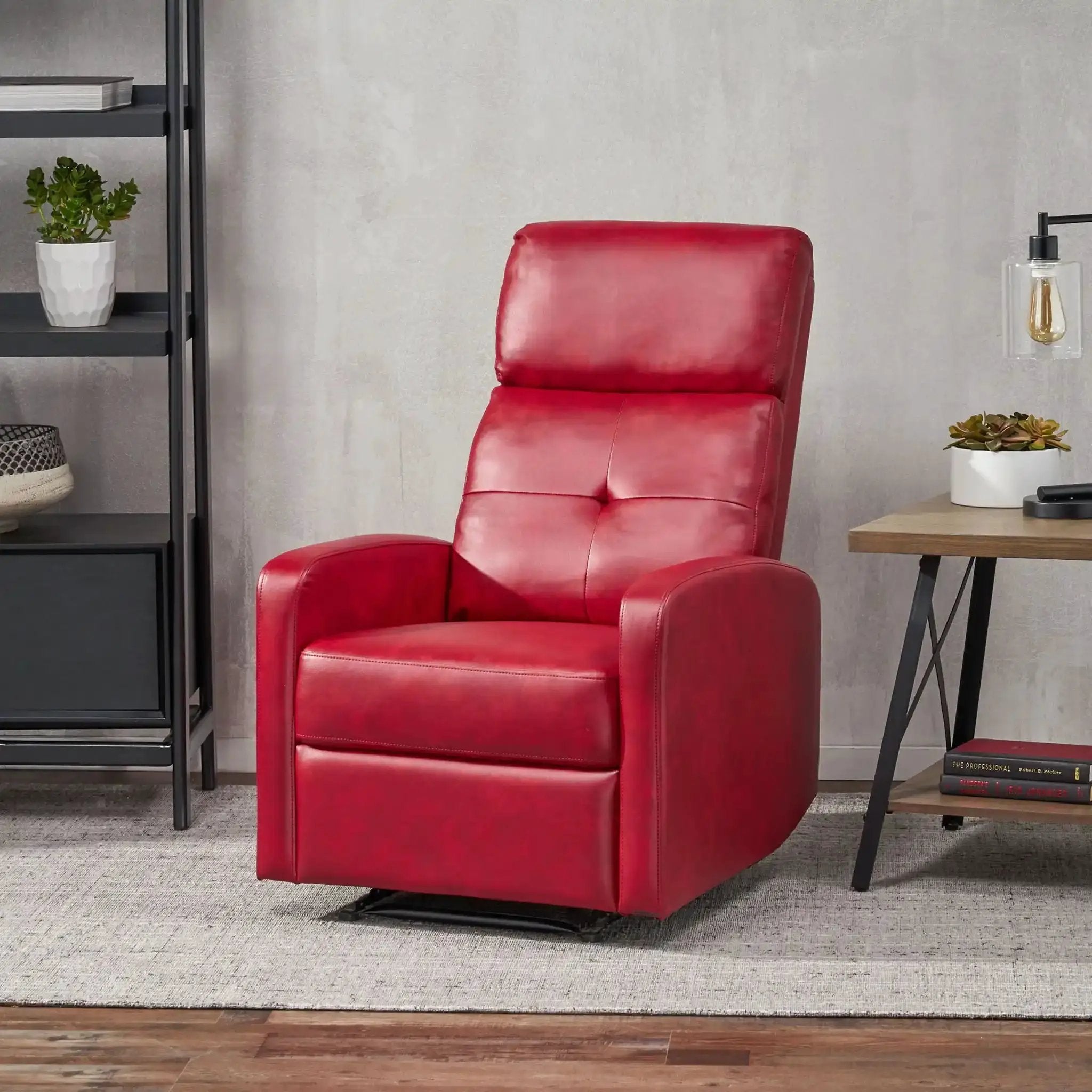 Contemporary Recliner Chair With Push Back Function by HouseOfZazla