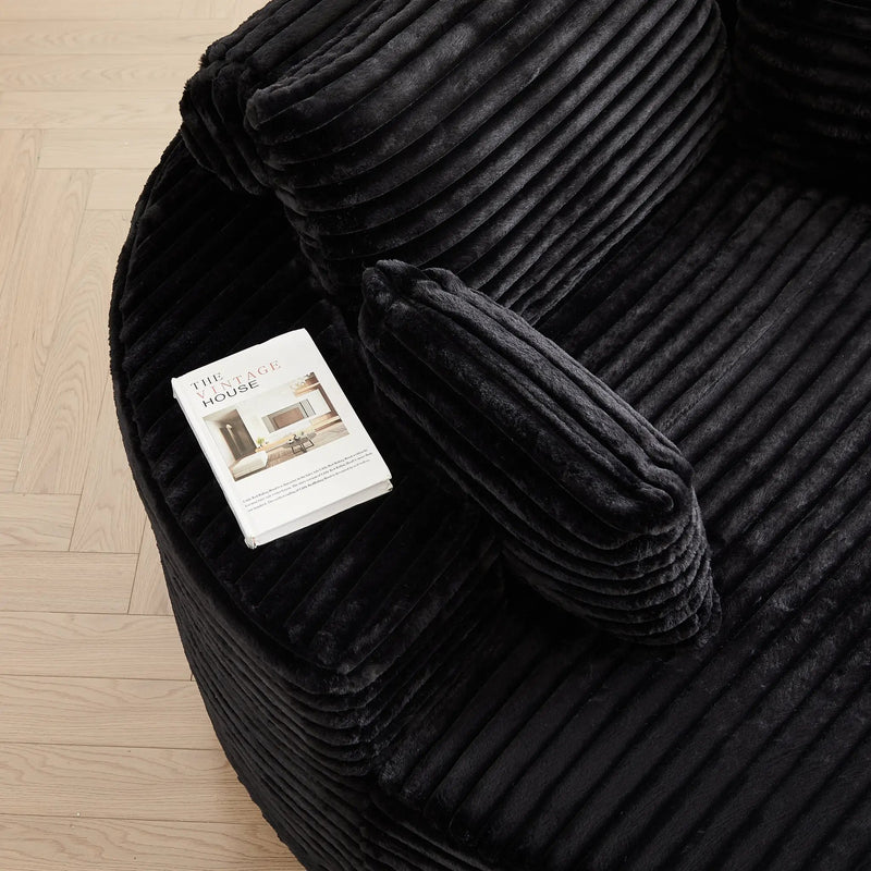 Fluffy Modern Sleeper Chair in Corduroy by HouseOfZazla