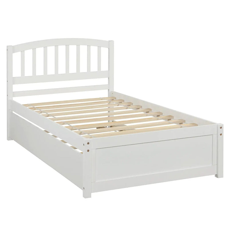 Platform Bed Wood Bed Frame With Trundle by HouseOfZazla