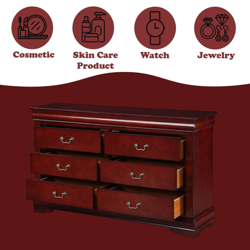 Louis Philippe - Bedroom Dresser, Sleek Design by Unique Piece Furniture